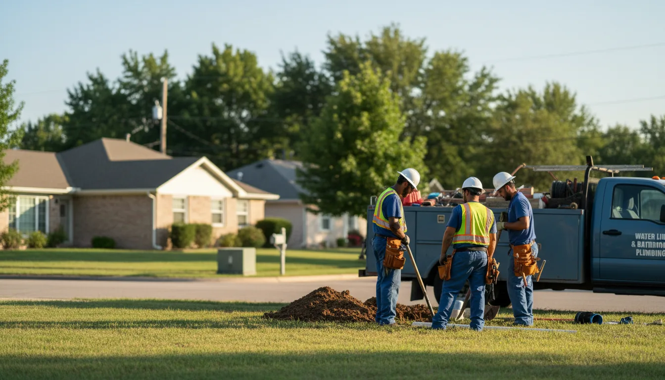 Residential water line and bathroom plumbing service in White Mills, PA